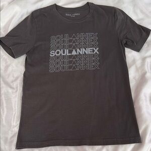 Soulcycle SoulAnnex Short Sleeve Graphic T Shirt Size Small Grey